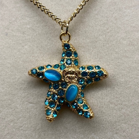 VERSACE blue and gold starfish with medusa - Picture 1 of 3